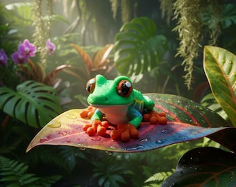 Tree Frog - 3D Printed Articulated Flexi Fidget Toys