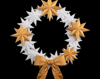 Christmas Wreath - Stars - 3D Printed