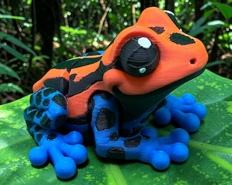 Poison Dart Frog - 3D Printed Articulated Flexi Fidget Toys