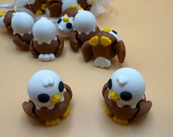 Bald Eagles - 3D Printed Articulated Flexi Fidget Toys