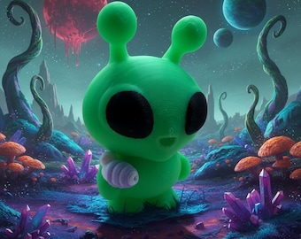Alien - 3D Printed Articulated Flexi Fidget Toys