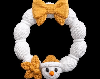 Christmas Wreath - Frosty's Greeting - 3D Printed