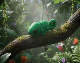 Chameleon - 3D Printed Articulated Flexi Fidget Toys