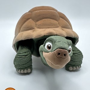 Tortoise Figurine, Articulated, Flexi, 3D Printed