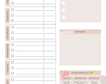 Printable shared apartment cleaning plan | PDF planner checklist for daily and weekly tasks for shared apartments | Printable task checklist