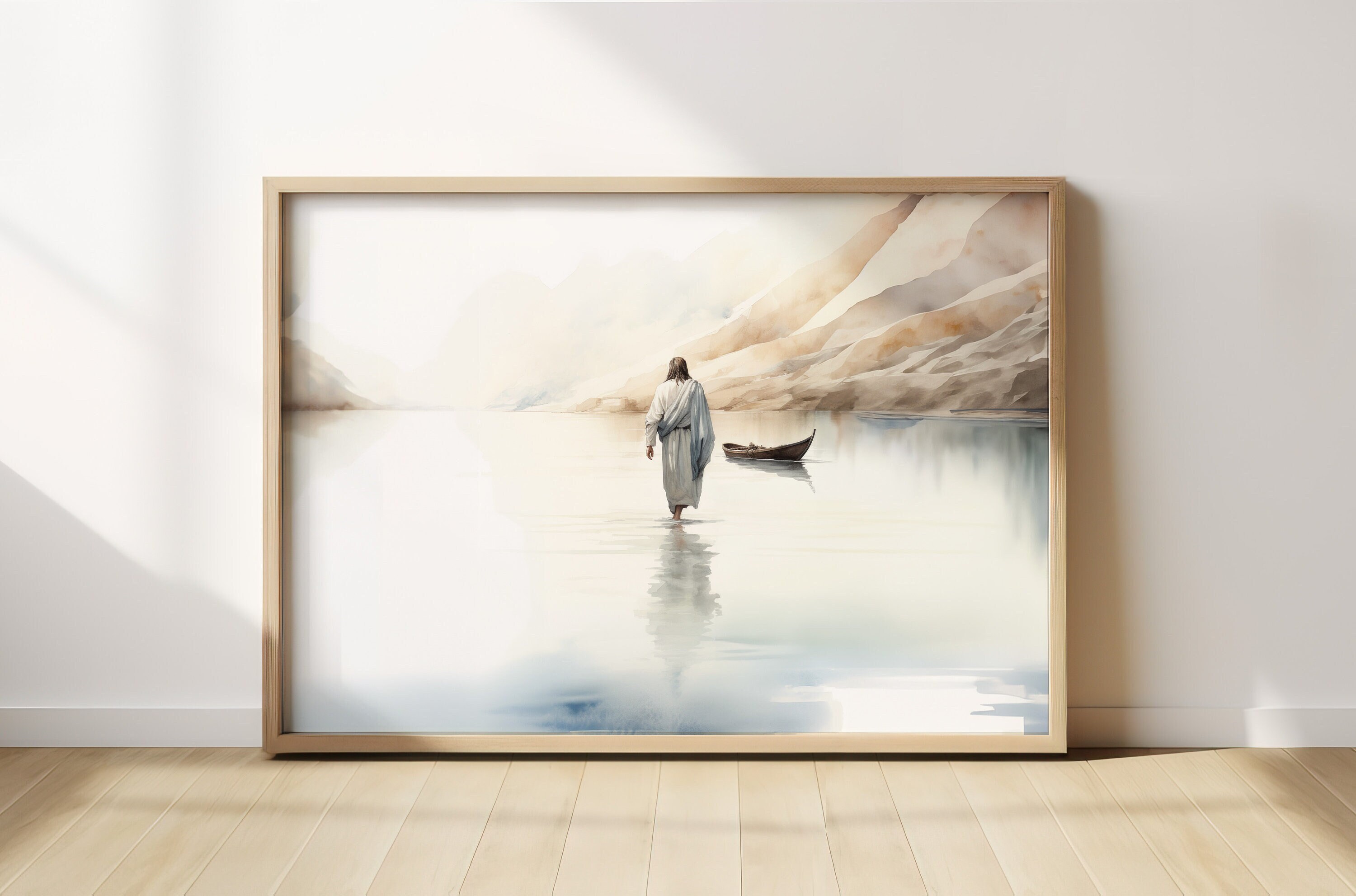 Jesus Walking on Water | Digital Download | Christian Wall Art | Jesus ...