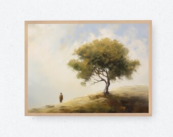 Parábola de la semilla de mostaza / Descarga digital / Arte mural cristiano / Arte de Jesús / Arte bíblico / Pintura de Jesús / Pintura cristiana