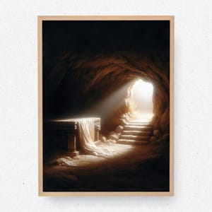 He Is Risen | Jesus Christ Resurrected | Jesus Tomb | Christian Eater | Jesus Bible Art | Christian Easter | LDS Art | Christ Tomb | Easter