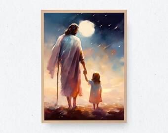 Child of God | Digital Download | Jesus and Child Painting | Christian Wall Art | Jesus Art | Bible Art | Jesus Painting | Jesus Christ