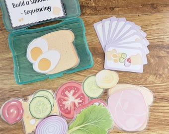 Build a Sandwich Task Box for Preschoolers | Hands-On Fine Motor & Sorting Activity | Educational Montessori-Inspired Toy