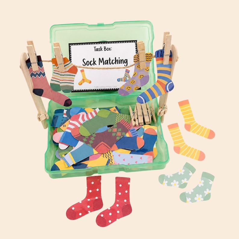 7 Task Box Bundle | Patterns Colour Matching, Size Sorting, Letters ...