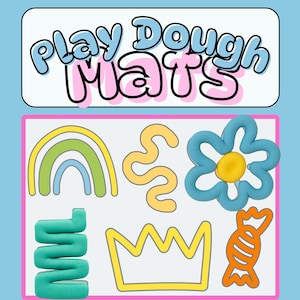 Play Dough Mats: Fine Motor Skills Montessori Flashcards (PDF & PNG Files
