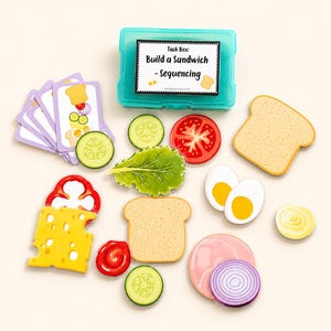 Build a Sandwich Task Box for Preschoolers | Hands-On Fine Motor & Sorting Activity | Educational Montessori-Inspired Toy