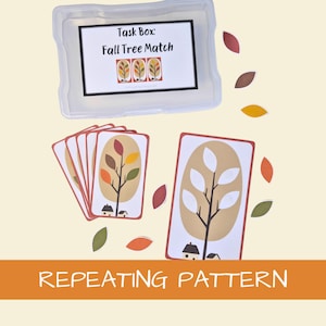 Mustererkennungsübung zum Ausdrucken | Montessori-Lernen im Herbst | Herbstliche Vorschulaktivitäten | Ressourcen für Homeschooling | Aufgabenbox für Kinder mit sonderpädagogischem Förderbedarf