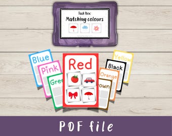 Jogo de combinação de cores: atividade de aprendizagem para impressão para pré-escola e necessidades educacionais especiais (PDF)