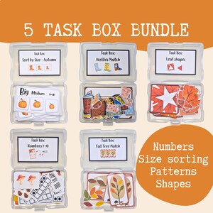 Fall Activity Bundle | Autumn Montessori Learning | Fall Preschool Activities | Homeschool Resources | SEND Task Box