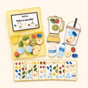 Make a Smoothie Task Box for Preschoolers | Hands-On Fine Motor & Sorting Activity | Educational Montessori-Inspired Toy