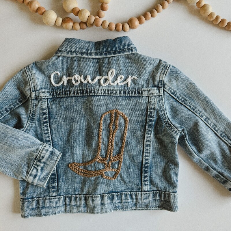 Baby Shark Denim Jacket, Custom Jean Jacket
