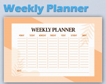 Printable planner, weekly planner pdf, productivity planner, basic digital planner, digital planner templates, planner digital, planner pdf