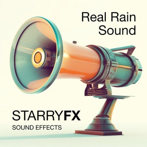 Real Rain Sound Effect High Quality Game FX Video Sound Effect for Youtube Content SciFi Videos Filming Industry wav, mp3