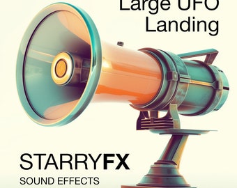 Large UFO Landing Sound Effect High Quality Game FX Video Sound Effect for Youtube Content SciFi Videos Filming Industry wav, mp3