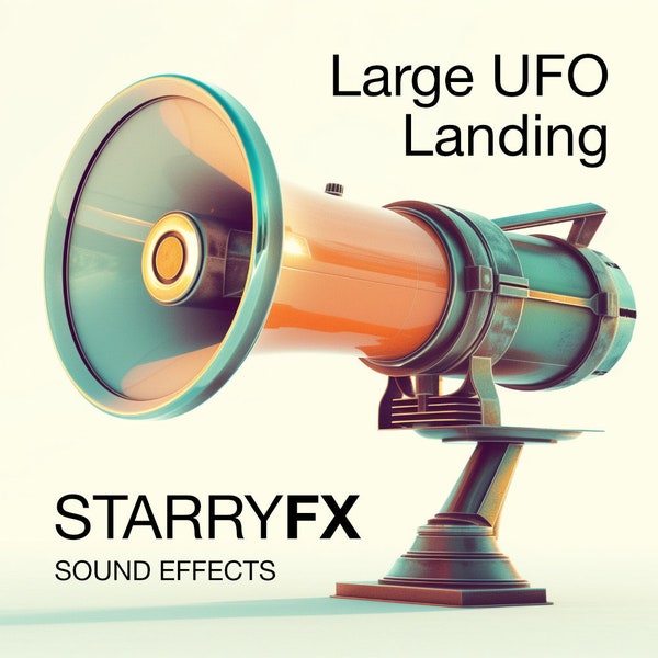 Large UFO Landing Sound Effect High Quality Game FX Video Sound Effect for Youtube Content SciFi Videos Filming Industry wav, mp3