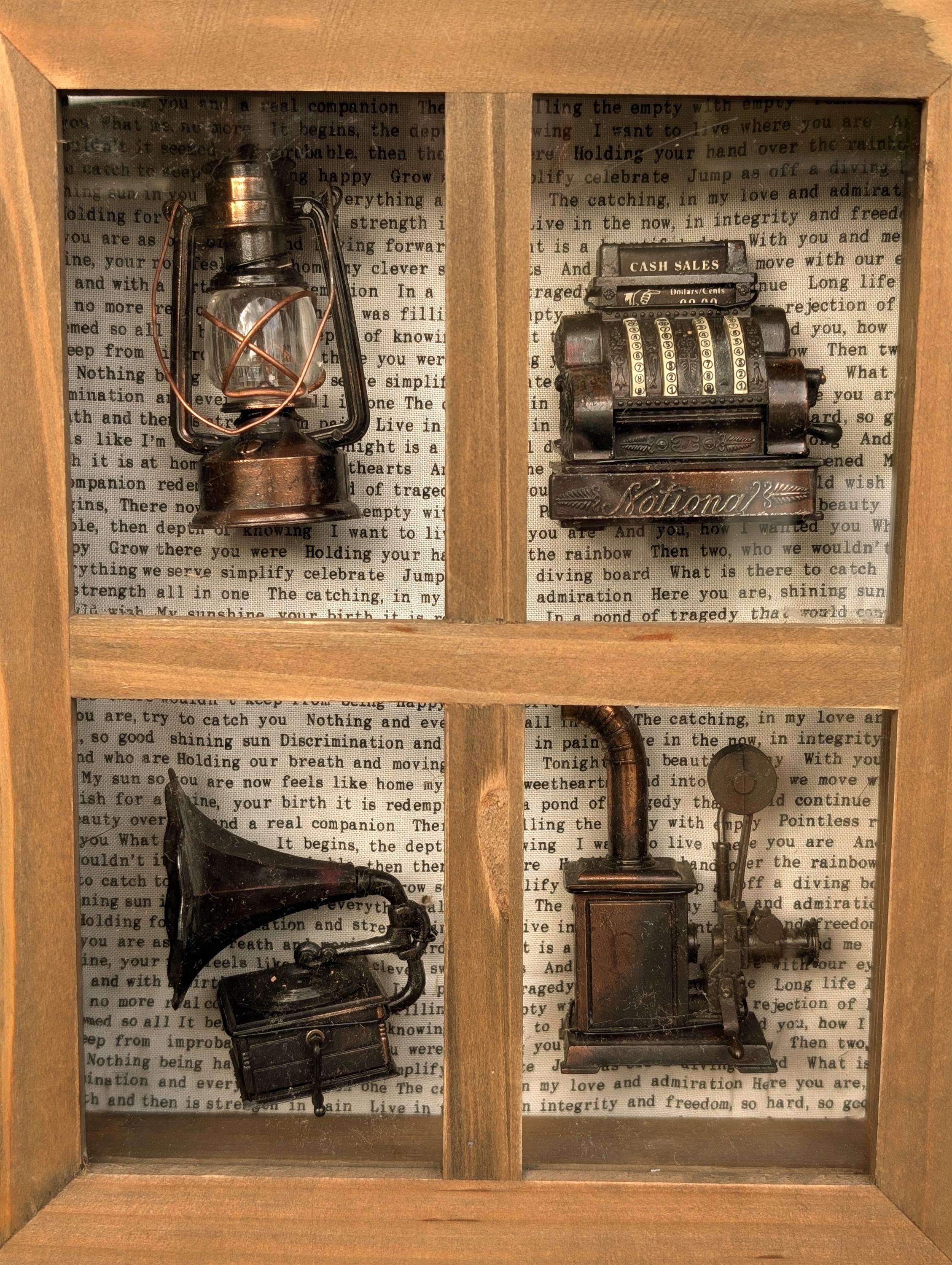 8x10 Shadow Box Rustic Decor, Antique Cast Iron Sharpeners, Gift, Home ...
