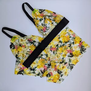 Bralette & Boyshort, XL Soft Stretch, Hip hugging panty, Lingerie set, Lounging set, Wireless Bra, Slow Fashion, Handmade,Soft Underwear