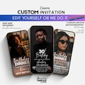 Full editable Mobile invitation, Custom photo digital invitation, Digital Birthday video invitation, Party invitation, Full personalization product logo