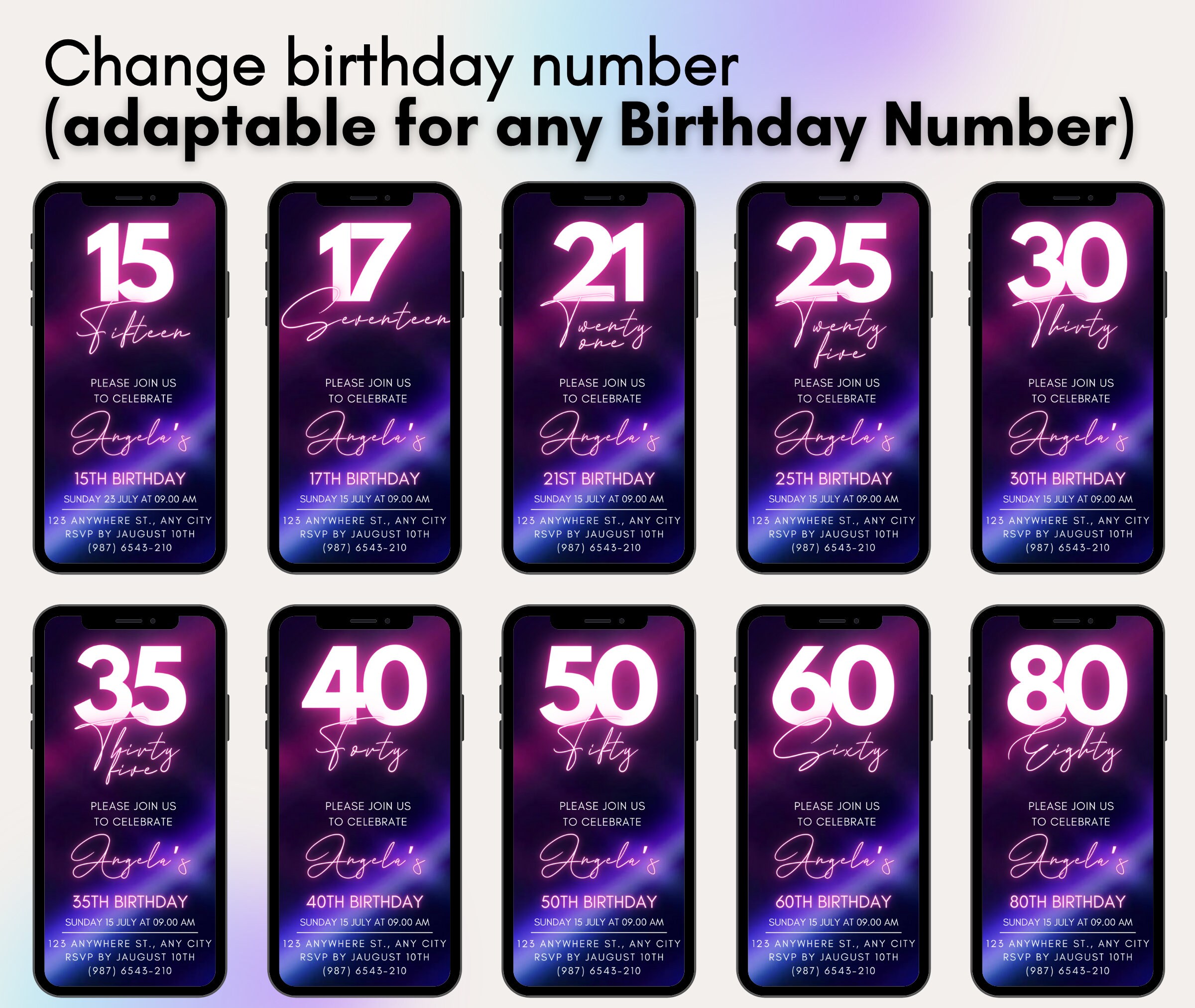 32 Inviti Di Compleanno Per Adulti Con Palloncini Nero E Rosa – Formato A6 Con Buste, Età 30 Anni - 3