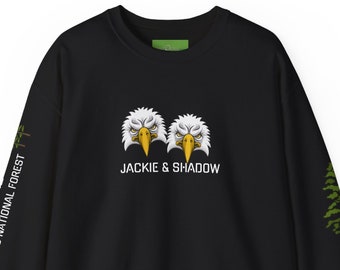 Impresión de manga de Jackie y Shadow Eagles Impresión posterior Regalo de águila calva de Big Bear Lake Águilas de San Bernardino, California Senderismo Cabaña de montaña Regalo