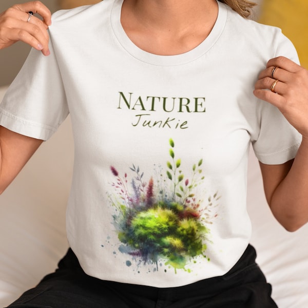 Botanical T-shirt Unisex - Nature Junkie, Nature Lover Gift, Aesthetic Plant Illustration, Cottagecore Style