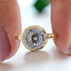 2.30CT Antique Portuguese Cut Bezel Set with Cathedral Setting Colorless Solitaire Moissanite Engagement Ring Anniversary Gift for Her LL155