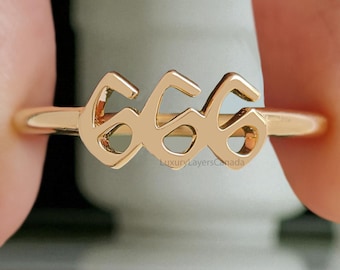 Angel Number Ring with Free Numerology Reading Report Lo Shu Grid Name Compatibility Custom Lucky Number 111 777 888 Gold Silver Ring LL450