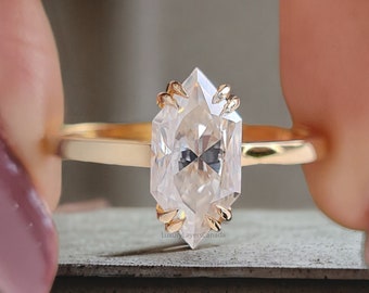 1.20 CT Dutch Marquise Engagement Ring Colorless Moissanite Ring Pointed Claw Wedding Ring Antique Marquise Handmade Ring Gift For Her LL214
