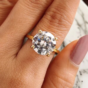 11.00 MM Round engagement ring Gold ring Silver ring Promise ring Round Diamond ring Simulant ring Round Solitaire ring Gift for her LL71