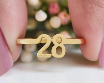 Angel Number Ring with Free Numerology Reading Report Lo Shu Grid Name Compatibility Custom Lucky Number Gold Ring Silver Ring LL469