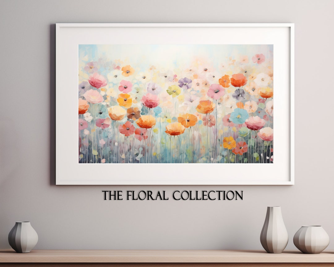 Floral Digital Print | Wall Art | Flower Print | Printable Artwork ...