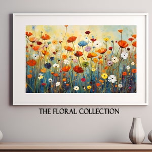 Floral Digital Print | Wall Art | Flower Print | Printable Artwork | Colorful | Wall Décor | #6F