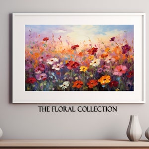 Floral Digital Print | Wall Art | Flower Print | Printable Artwork | Colorful | Wall Décor | #12F