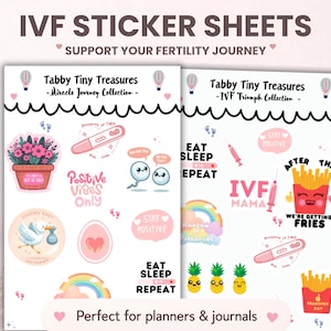 IVF Planner Sticker Sheet, IVF Stickers, Fertility Sticker, Journal Stickers, Infertility Gift,Planner Stickers,IUI Hope Sticker