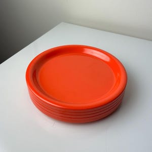 Set of 4 1970s Ingrid Chicago Orange Plates