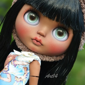 Custom Factory Blythe doll - Black hair & Dark skin