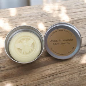 Barras de loción de sebo de animales alimentados con pasto