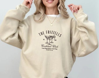 Custom Luxury Bachelorette Merch, Bachelorette Party Embroidered Sweatshirt, Social Cocktail Club, Bridal Party Gifts, Bachelorette Crewneck