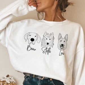 Custom Dog Face Crewneck, Dog Sweatshirt, Custom Dog Name Shirt, Gift for Dog lovers, Dog Mama Shirt, Dog Dad Shirt, Custom Dog Name Hoodie