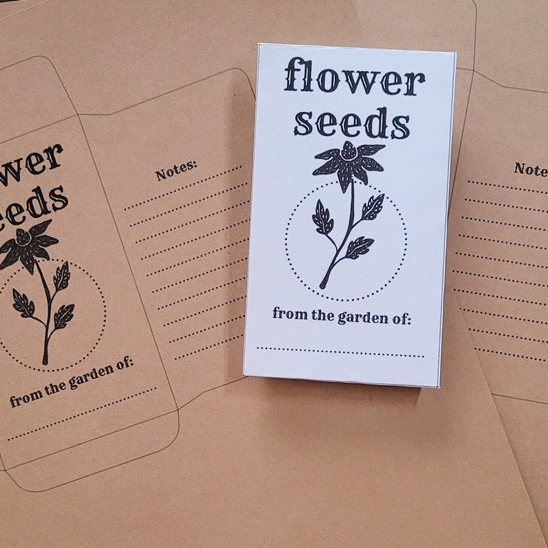 Printable Seed Packet Template Envelope Flower 2.875"x4.875" - Etsy