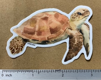 Watercolor Sea Turtle Sticker