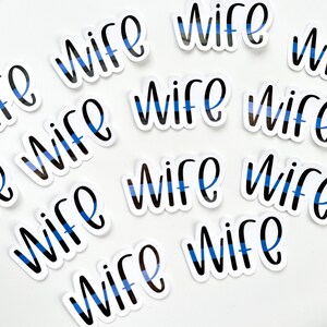 Police Wife Vinyl Sticker - Thin Blue Line Sticker - Etsy