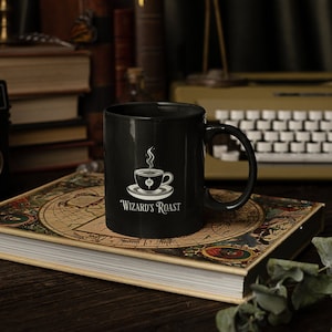 Wizard&#39;s Roast Coffee Mug Gift for readers, fantasy lovers, and lovers of nerd culture